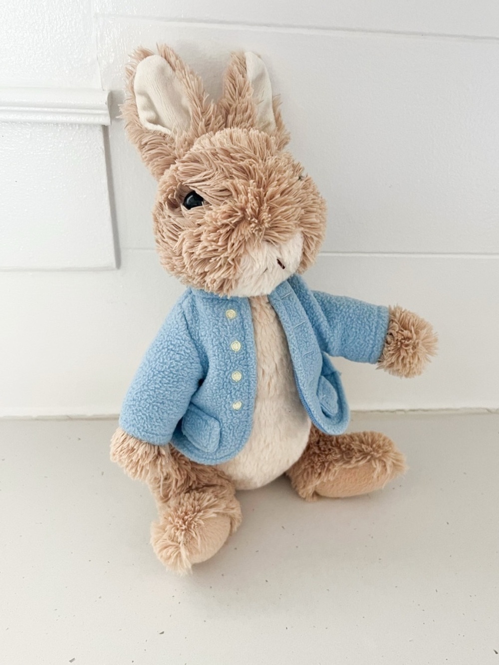 Peter Rabbit Plush in Blue Jacket Beatrix Potter Stuffed Bunny 12”
